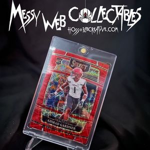 2022 Ahmad "Sauce" Gardner Panini Select Draft Picks Red Lazer Prizm RC